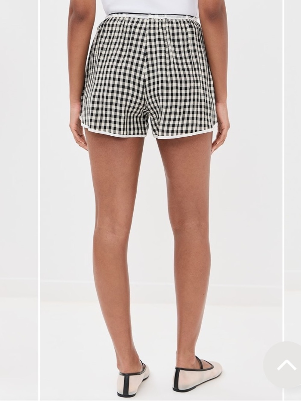 Nackiy Short But Sweet Gingham Nwt Check Olympic Shorts In Noir Vichy — image 3 of 8